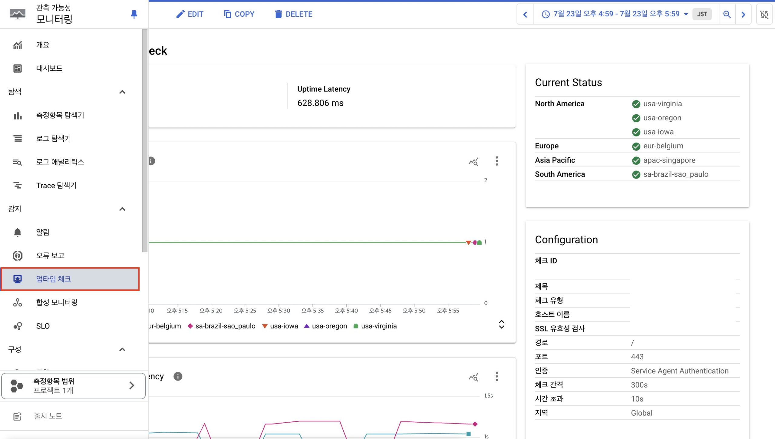 Cloud Monitoring - Uptime Check